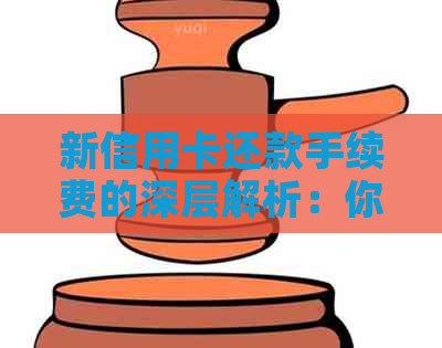 新信用卡还款手续费的深层解析：你是否真正理解了一切？