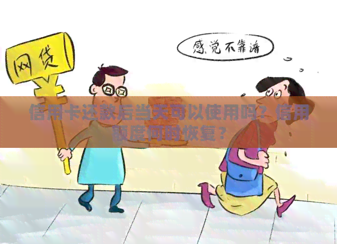 信用卡还款后当天可以使用吗？信用额度何时恢复？
