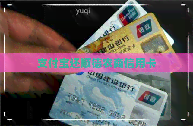 支付宝还顺德农商信用卡