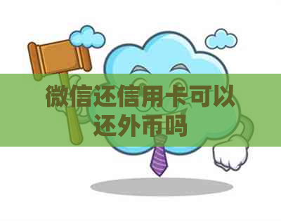 微信还信用卡可以还外币吗