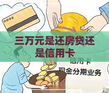 三万元是还房贷还是信用卡