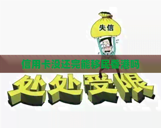 信用卡没还完能移民吗