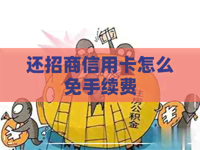 还招商信用卡怎么免手续费