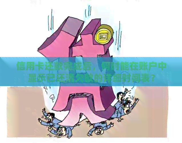 信用卡还款完成后，何时能在账户中显示已还清欠款的详细时间表？