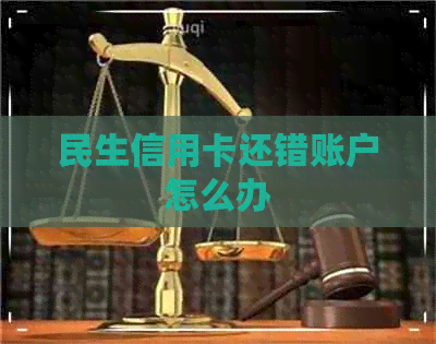 民生信用卡还错账户怎么办