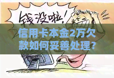 信用卡本金2万欠款如何妥善处理？