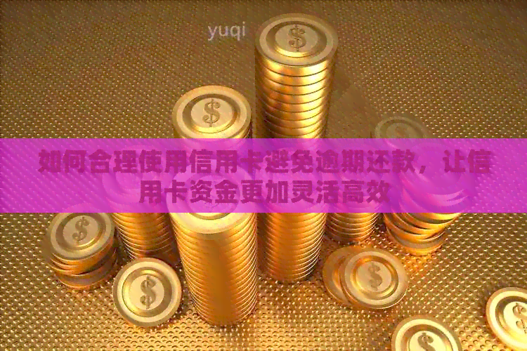 如何合理使用信用卡避免逾期还款，让信用卡资金更加灵活高效