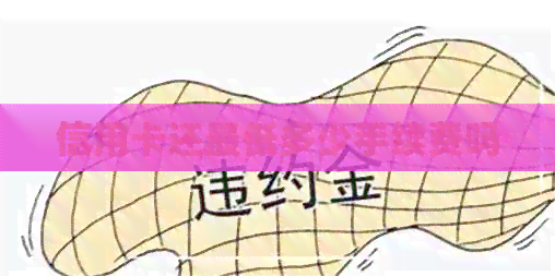 信用卡还更低多少手续费吗