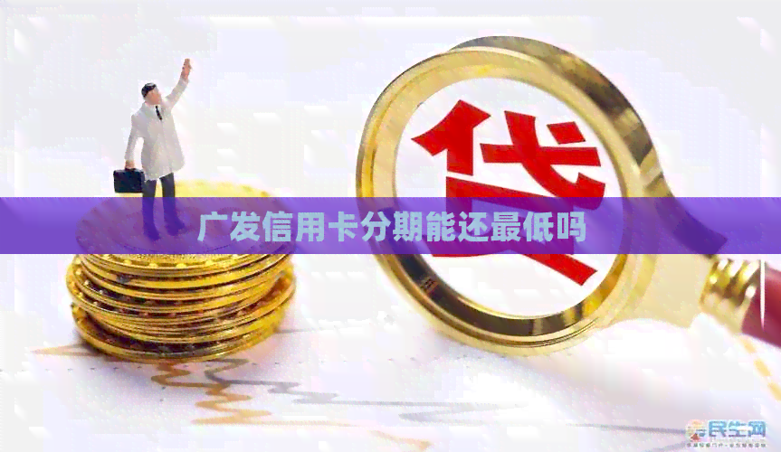广发信用卡分期能还更低吗