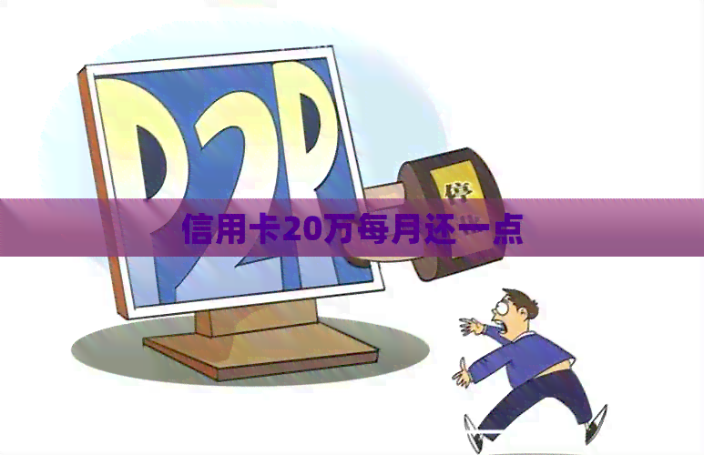 信用卡20万每月还一点