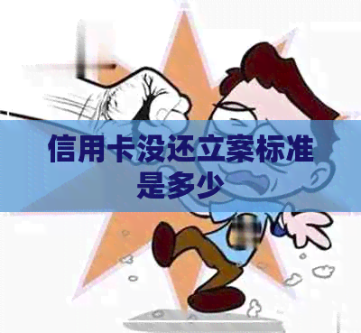信用卡没还立案标准是多少