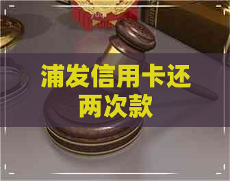 浦发信用卡还两次款