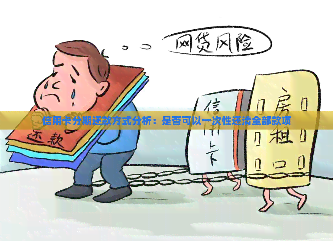 信用卡分期还款方式分析：是否可以一次性还清全部款项