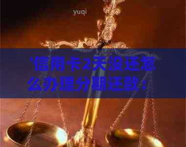 '信用卡2天没还怎么办理分期还款： 手续费、手续全攻略'
