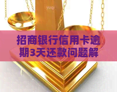 招商银行信用卡逾期3天还款问题解决方法