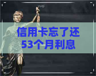 信用卡忘了还53个月利息