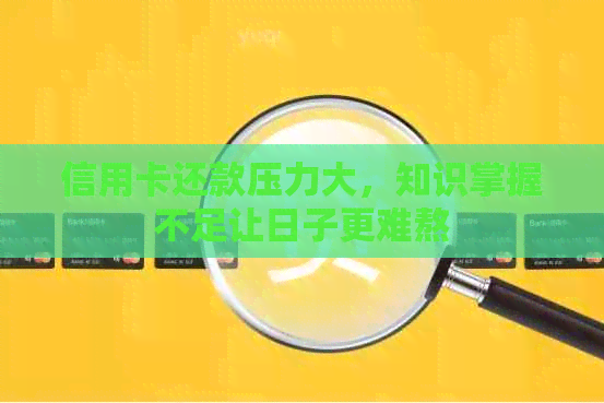 信用卡还款压力大，知识掌握不足让日子更难熬