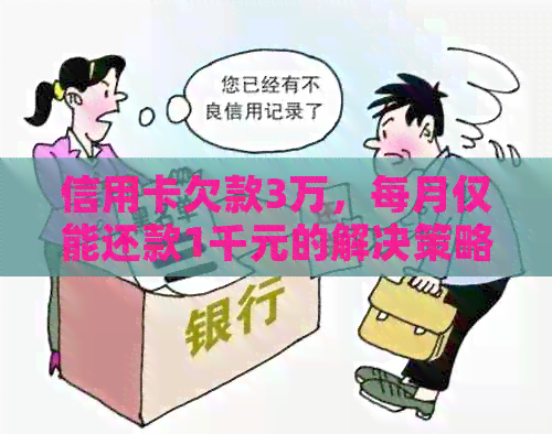 信用卡欠款3万，每月仅能还款1千元的解决策略和建议