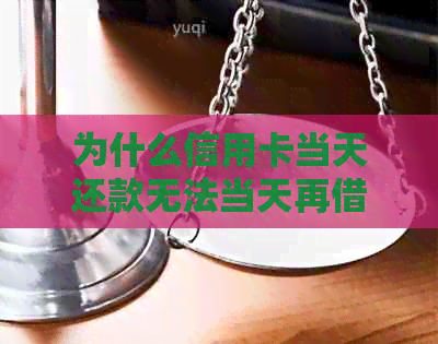 为什么信用卡当天还款无法当天再借款