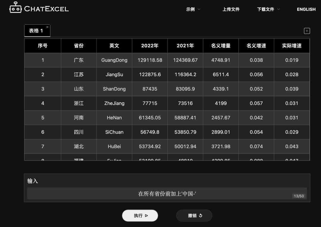 AI工具智能生成高效表格
