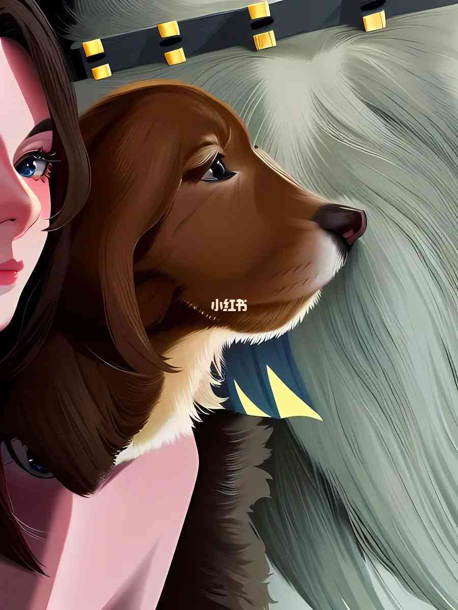 ai绘画生成二次元金毛