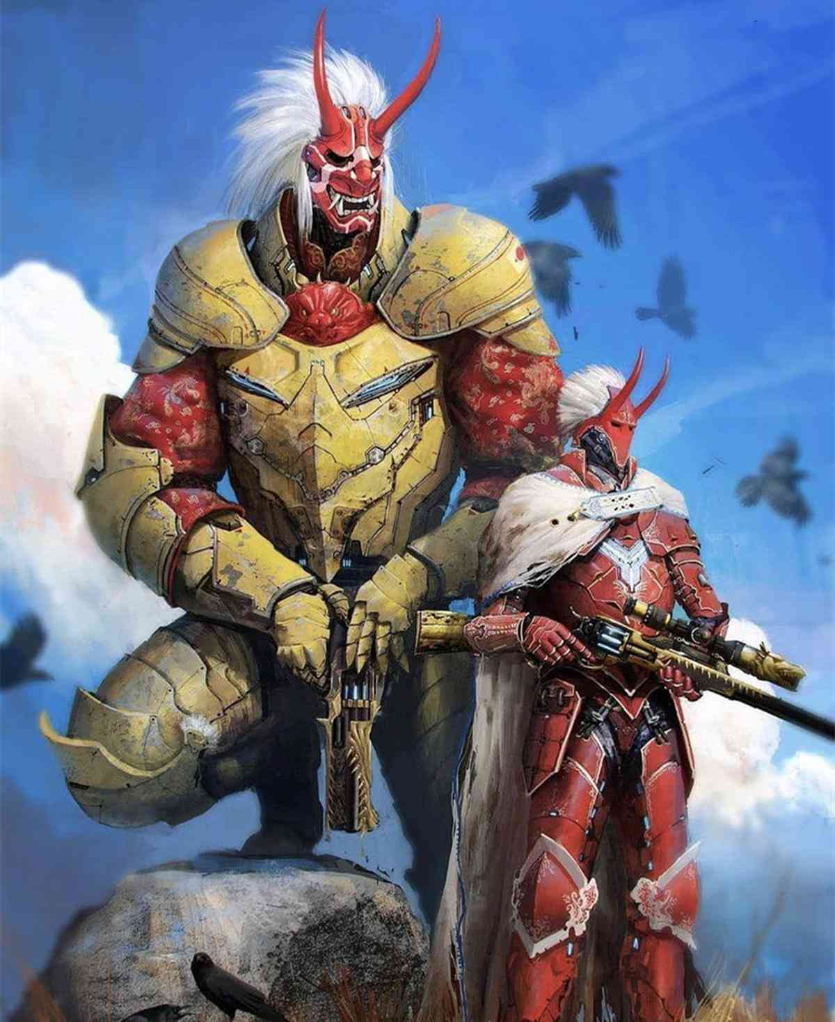 ai绘画生成二次元武士