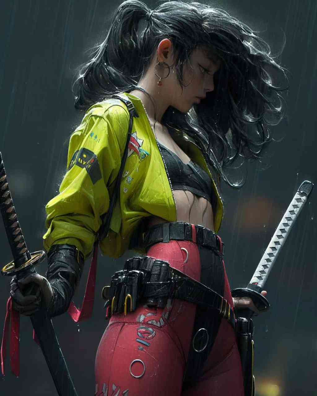 ai绘画生成二次元武士