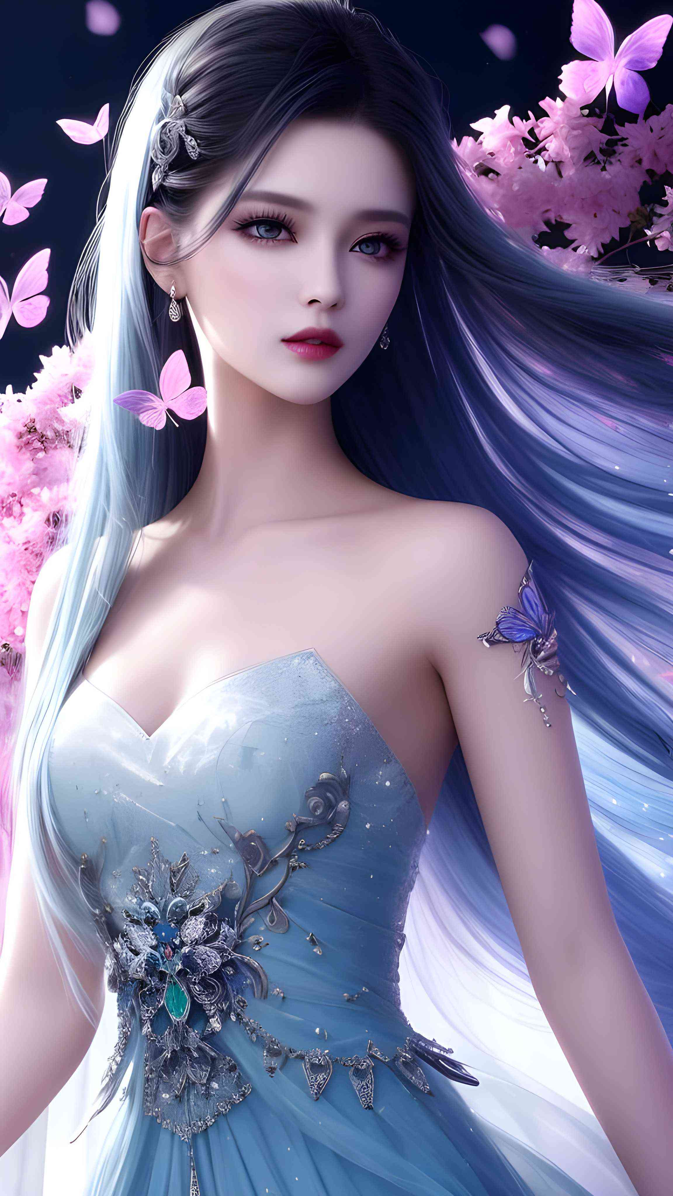 美女绘画壁纸，AI制作定制手机壁纸新选择