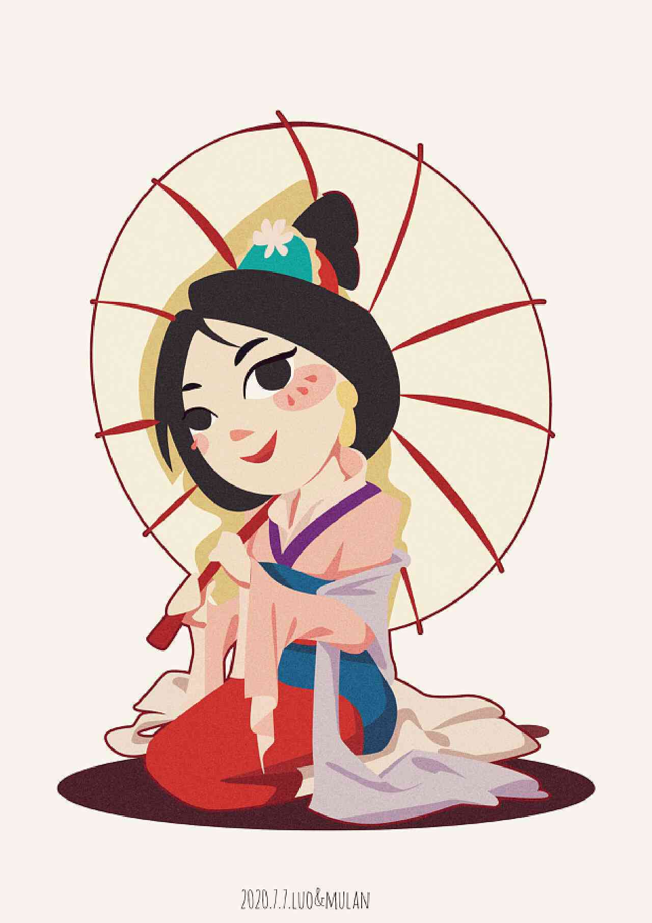 油纸伞ip形象ai生成