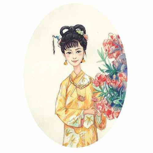 宝钗q版绘制教程：人物简笔画步骤详解