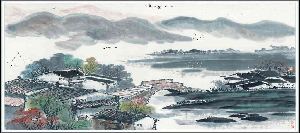 哪个软件或工具可以生成国画风格的风景绘画？