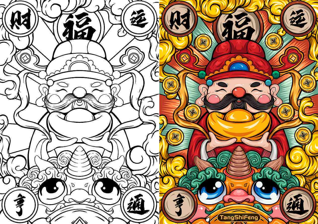 商业国潮插画：优秀手绘作品分享与作业精选集