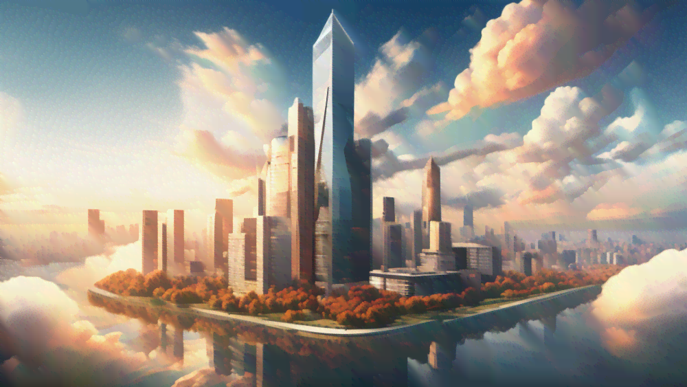 ai生成科幻风格城市：设计模型素材插画与设定集锦