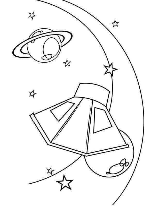 宙飞船简笔画教程：涵科幻设计、绘制步骤与创意灵感