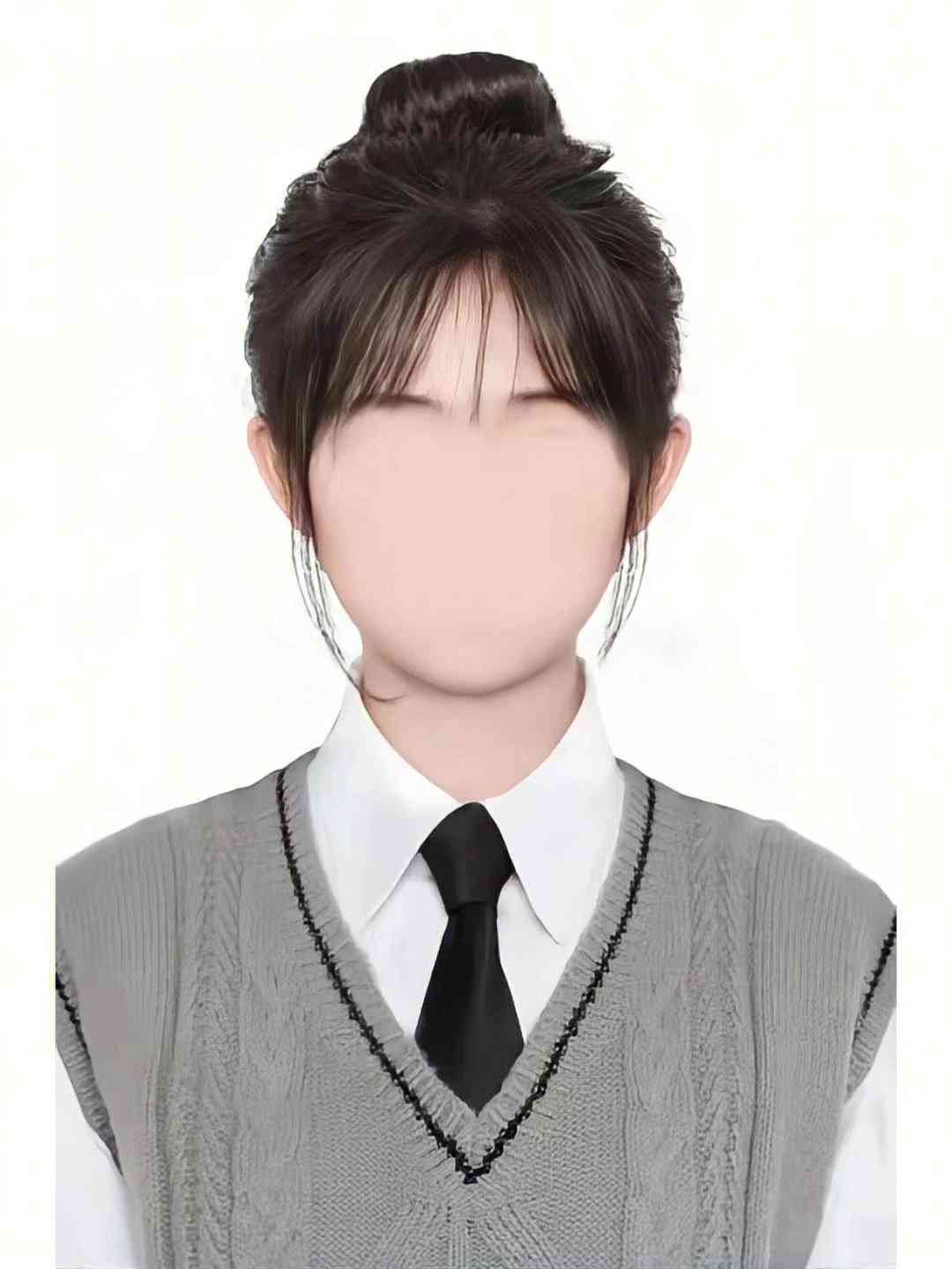 丸子头美式证件照ai生成