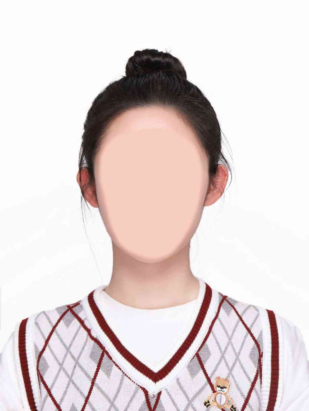 丸子头美式证件照ai生成