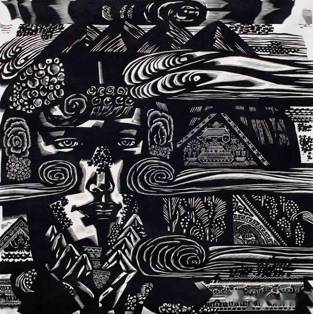 ai生成木刻版画风格