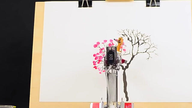智能绘画机器人创作的独特画作