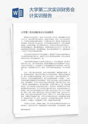 精选会计财务软件实训心得体会报告2000字