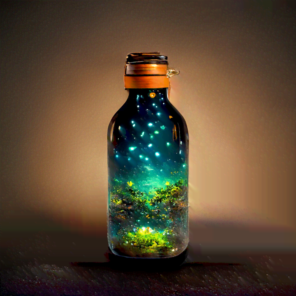 ai创作星空玻璃瓶