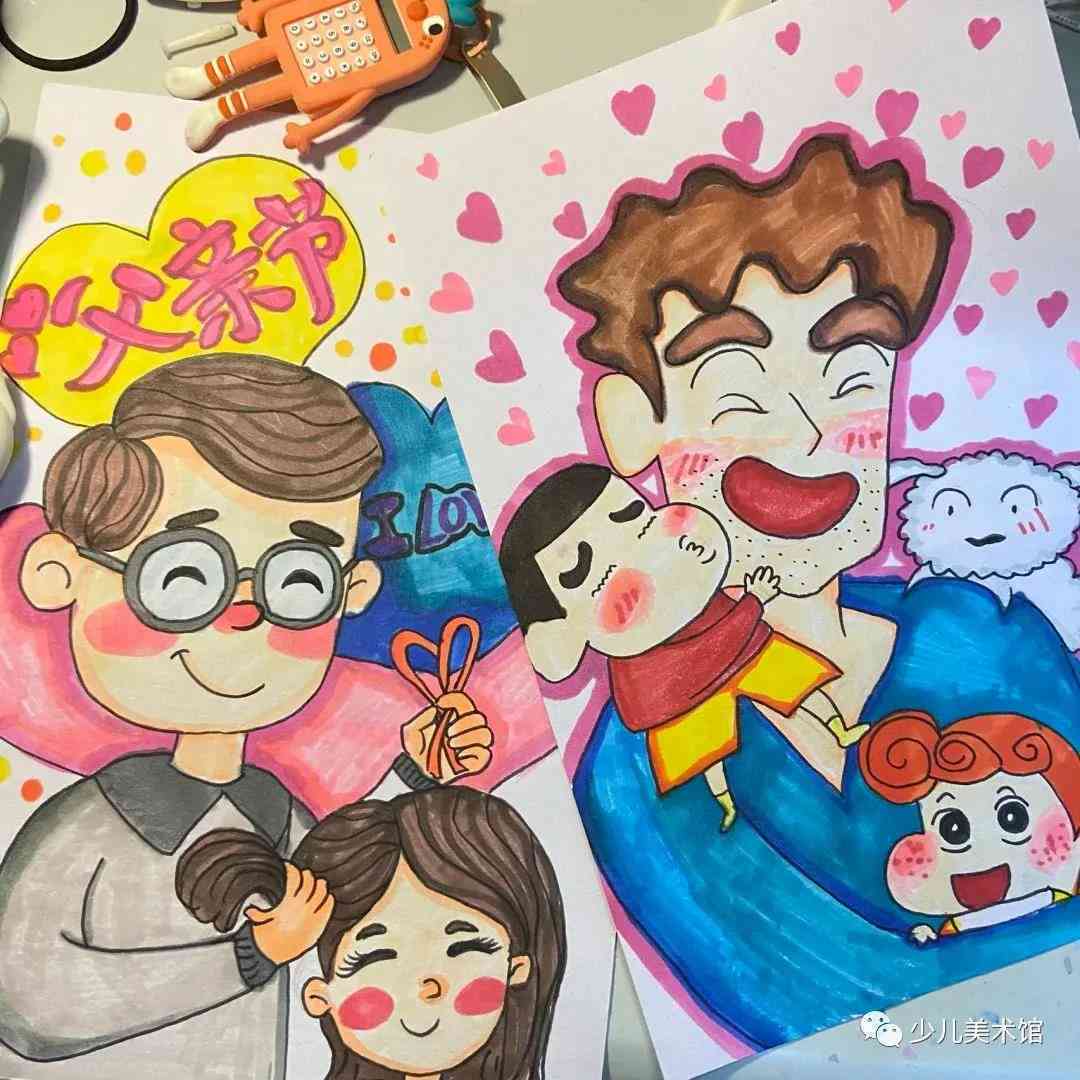 全家福绘画素材：四口之家馨创意画画资源大     