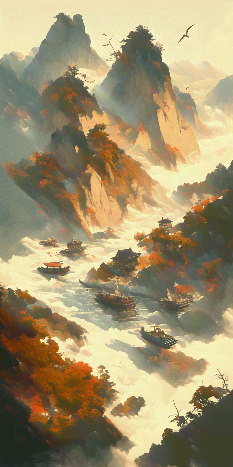 现代山水画ai创作