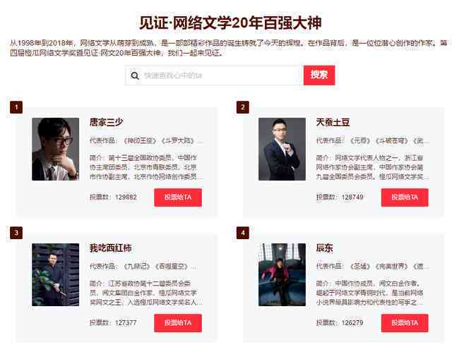 网文作家大神榜100强：盘点网文作家大神及其作品