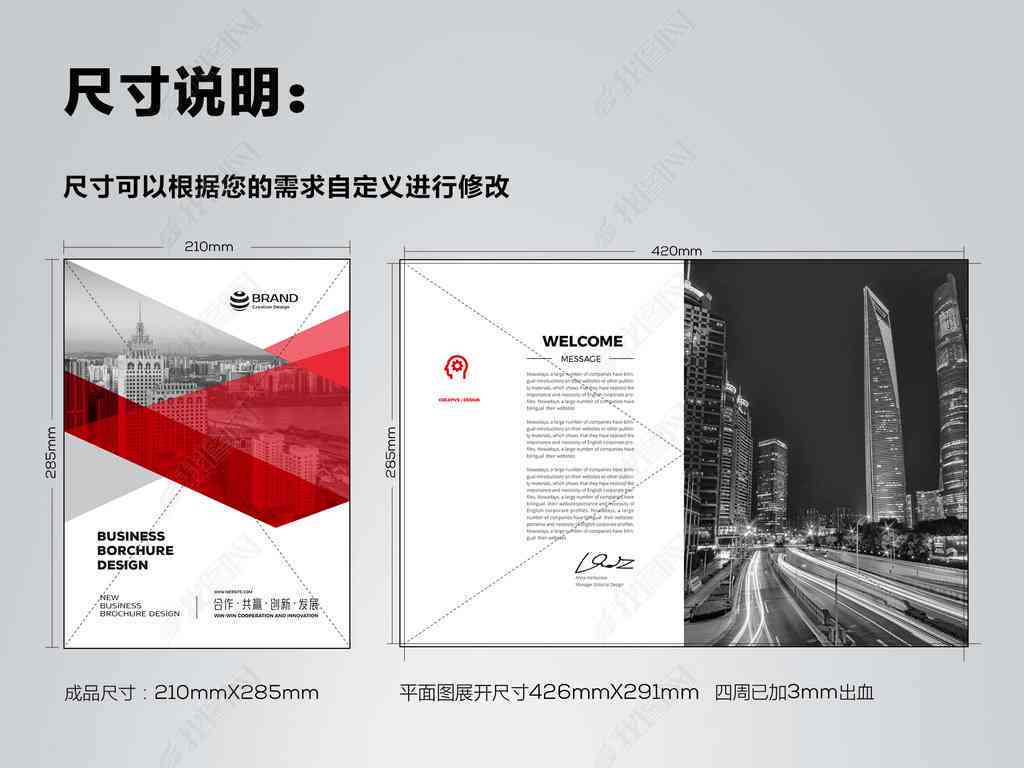 业设计报告册模板ai