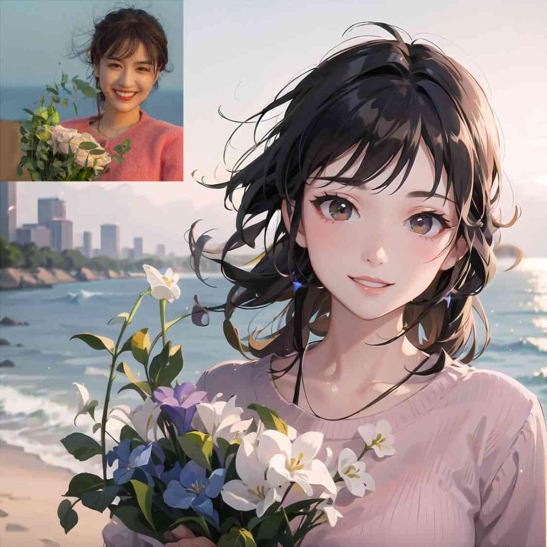 ai真人转动漫文案：真人转换动漫人物及头像，手绘转动风