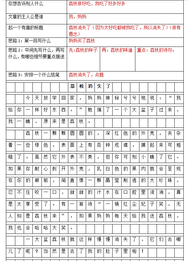 作文纸条写作技能测试评估