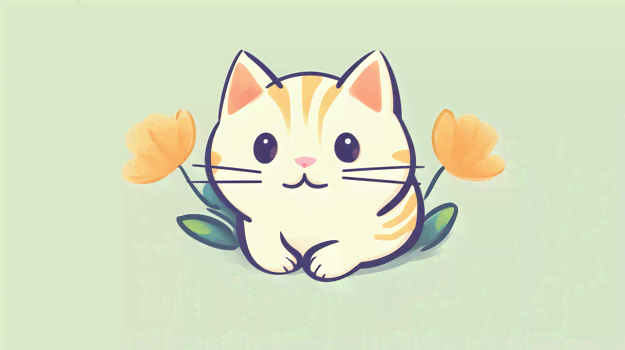 卡通猫咪插画：里的可爱爱猫形象