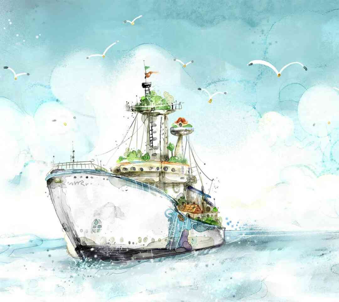 大海插画素材高清手绘高清插画集锦