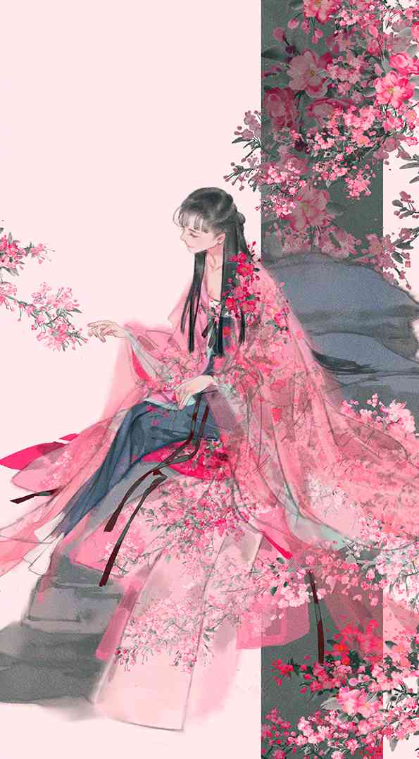手绘古风汉服设计插画：原创画稿与绘画素材集锦