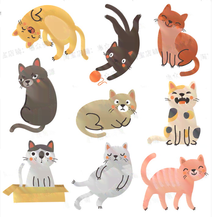 猫咪ai文案素材：可爱猫咪素材免费